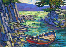 Hidden Inlet painting by Anastasia Mak